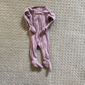 Mauve zip footed sleeper